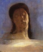Odilon Redon With Closed Eyes oil on canvas